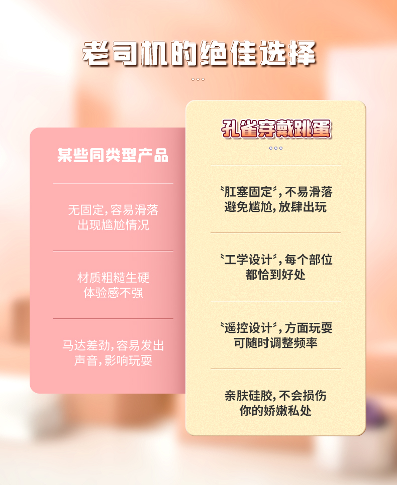 孔雀跳蛋對比同類(lèi)型產(chǎn)品的優(yōu)勢
